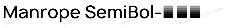 Manrope SemiBol字体转换